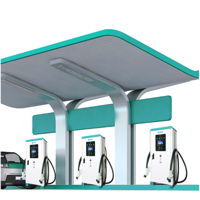 All In One 120kw Pengisi Daya EV Floor Mounted Dengan Layar Sentuh Berwarna 7&quot;.