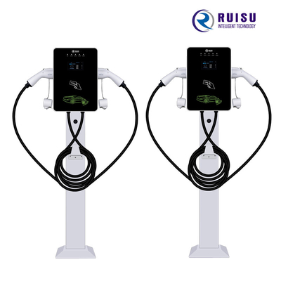 14KW 32A AC Pengisi Daya EV Single Phase Type 2 Floor Stand Dengan Kabel 5m
