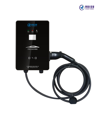 7kw Level 2 AC Pengisi Daya EV 32A Wall Mount Outdoor IP54 Tahan Air