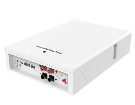 5.12kWh 100Ah Sistem Baterai Surya Rumah Tangga, Dinding Baterai Inverter 6000 Siklus