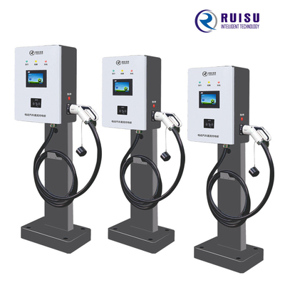 Pengisi Daya EV 30KW DC Peralatan Pengisian EV Berkecepatan Cepat Dengan Layar Sentuh Kapasitif CCS1 CCS2