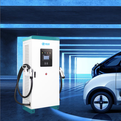 Pengisi Daya Pendinginan Alami 60kw EV, Titik Pengisian Mobil Luar Ruang CCS1 CCS2