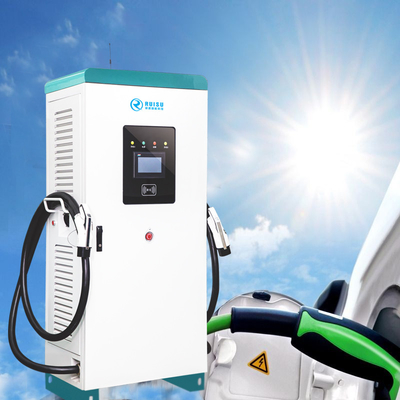 ODM EV Stasiun Pengisian Kendaraan Listrik Ganda 160kw Outdoor IP54
