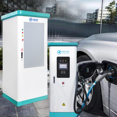Pengisi Daya EV Cepat yang Dipasang di Lantai Dengan Layar Sentuh LCD Komunikasi OCCP 480KW