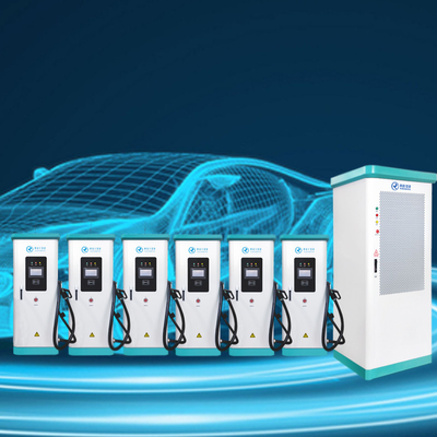 Pengisi Daya EV Komersial 480KW, 1 Colokan 8 Stasiun Pengisian Cepat OCPP DC